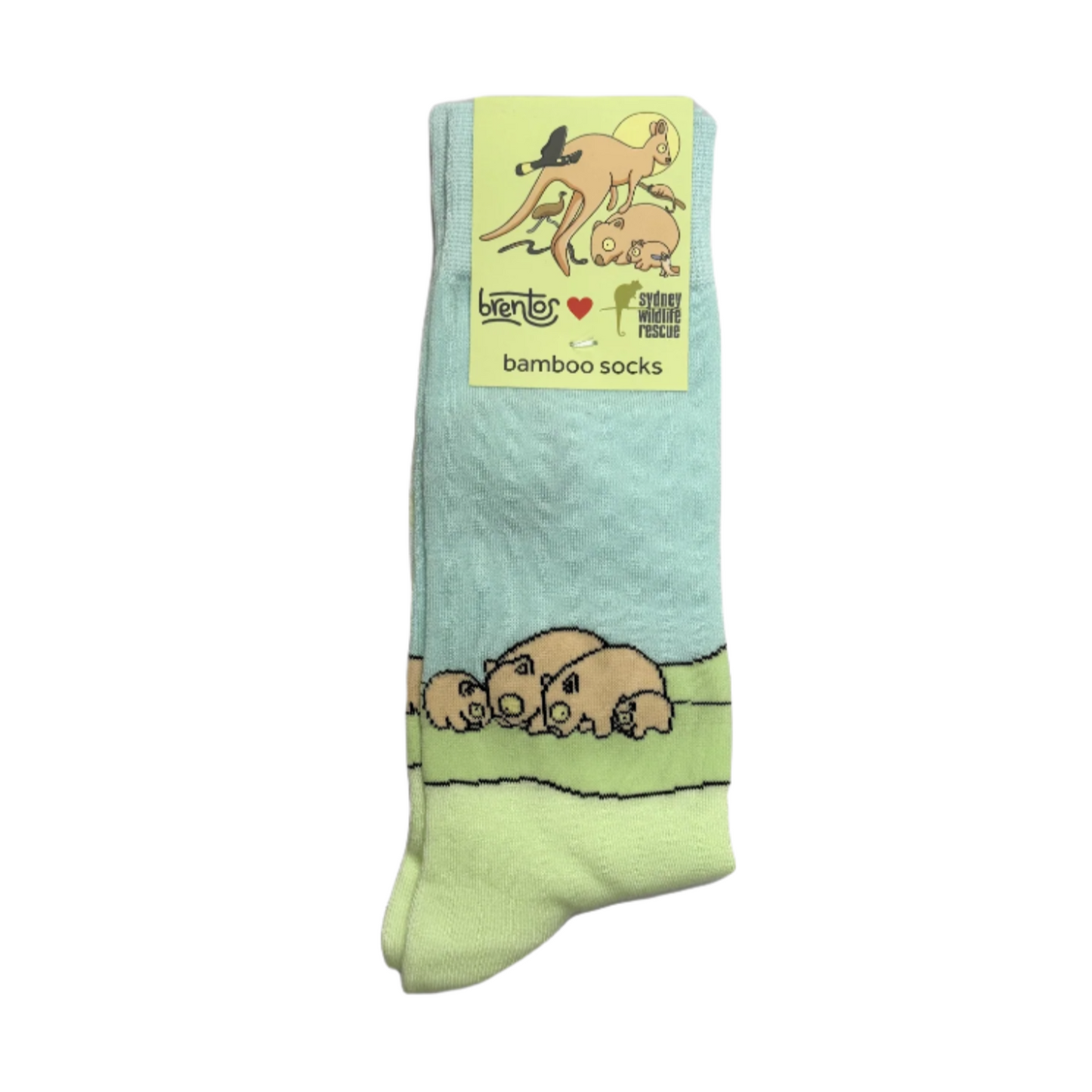 Wombats Day Out Adult Socks (Size 7-11)
