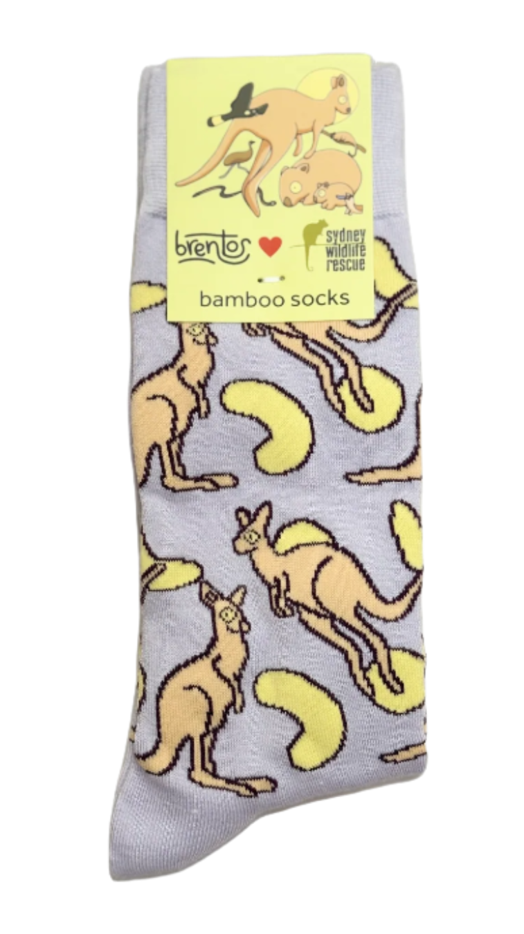 Hooroo Kangaroo Adult Socks (Size 7-11)